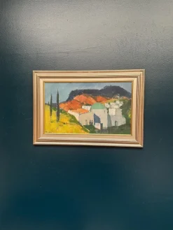 Stig Wernheden, Landschaft, 1960er, Öl auf Leinwand, gerahmt
