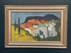 Stig Wernheden, Landschaft, 1960er, Öl auf Leinwand, gerahmt
