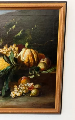Stillleben Komposition, 19. Jh., Ölgemälde auf Leinwand, gerahmt