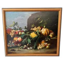 Stillleben Komposition, 19. Jh., Ölgemälde auf Leinwand, gerahmt