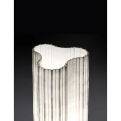 Stripes A1 Tischlampe aus weißem Afyon Marmor von Bufalini Marmi