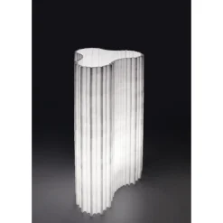 Stripes A1 Tischlampe aus weißem Afyon Marmor von Bufalini Marmi