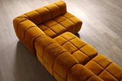 Strips Sofa aus Samt von Cini Boeri für Arflex, Italien, 1968, 4er Set
