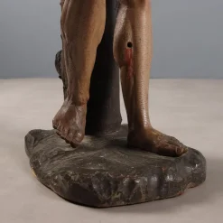 St. Sebastian, geschnitzte Holzskulptur