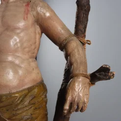 St. Sebastian, geschnitzte Holzskulptur