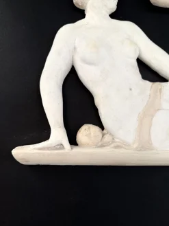 Stuckskulpturen mit weiblichen Aktfiguren, 1920er, 2er Set