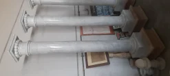 Säule aus poliertem Carrara Marmor von Achille Grassi