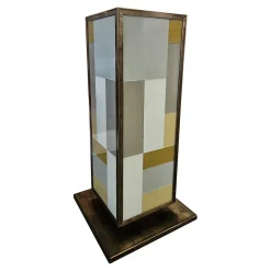 Säulen aus Messing & Muranoglas, 1980er, 2er Set