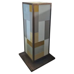 Säulen aus Messing & Muranoglas, 1980er, 2er Set