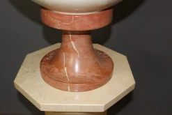 Säule und Waschbecken aus Marmor und Keramik, 1980, 2er Set
