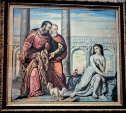 Susanna und die Älteren, Tempera und Aquarell auf Papier, 19. Jh.