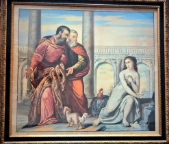 Susanna und die Älteren, Tempera und Aquarell auf Papier, 19. Jh.