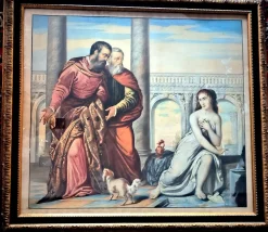 Susanna und die Älteren, Tempera und Aquarell auf Papier, 19. Jh.