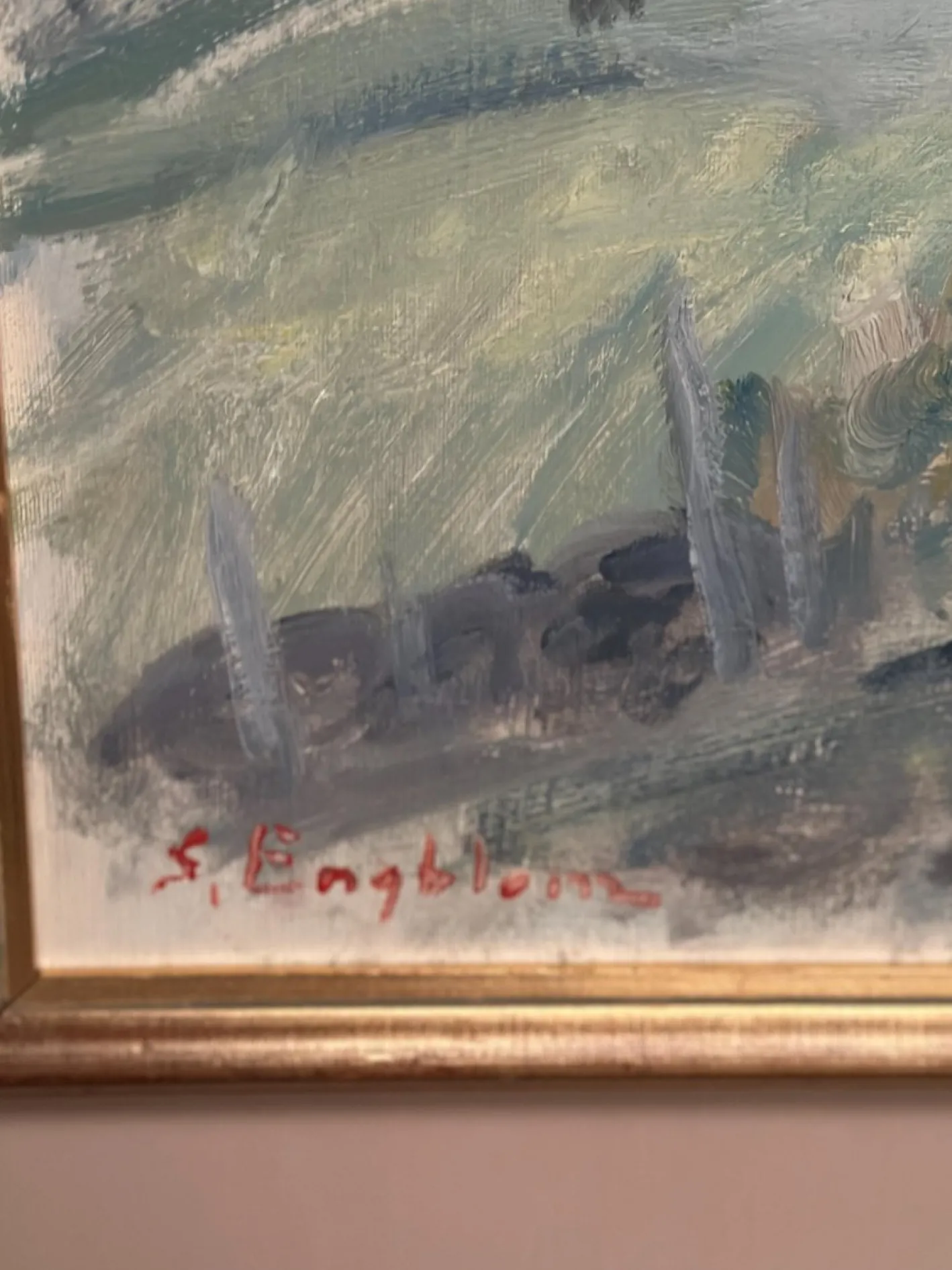 Sven Engblom, Landschaft, 1960er, Öl auf Leinwand