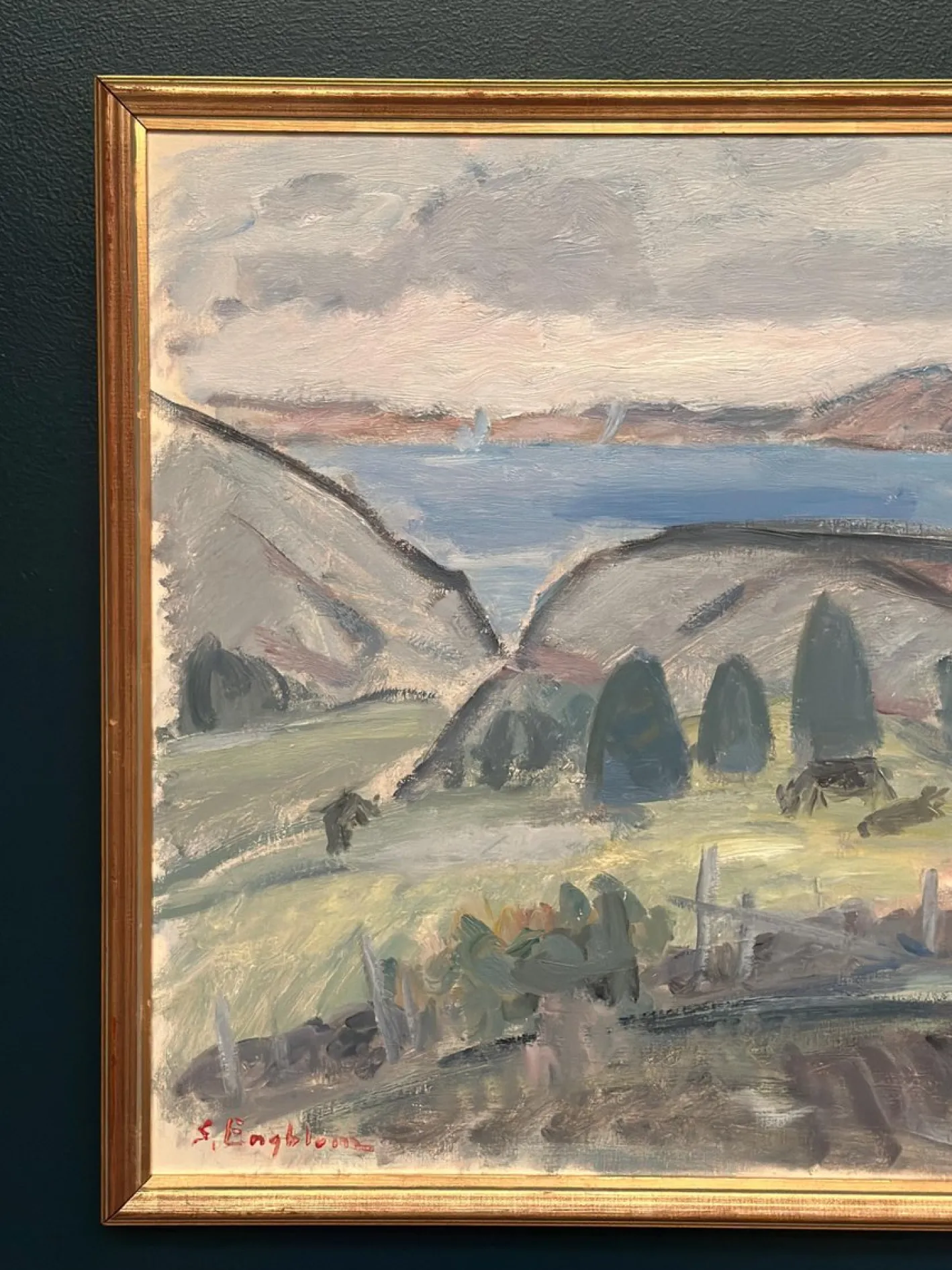 Sven Engblom, Landschaft, 1960er, Öl auf Leinwand