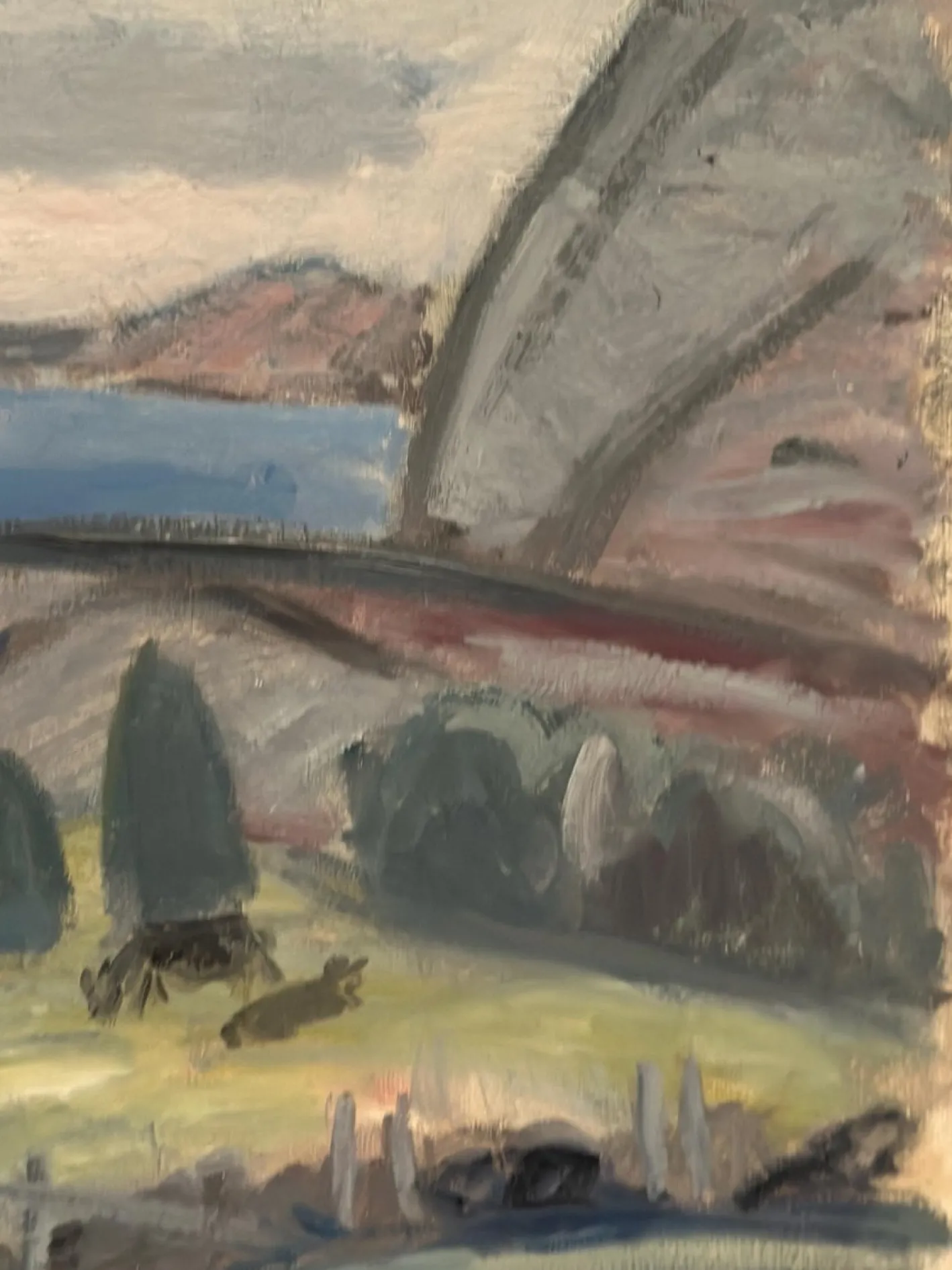 Sven Engblom, Landschaft, 1960er, Öl auf Leinwand