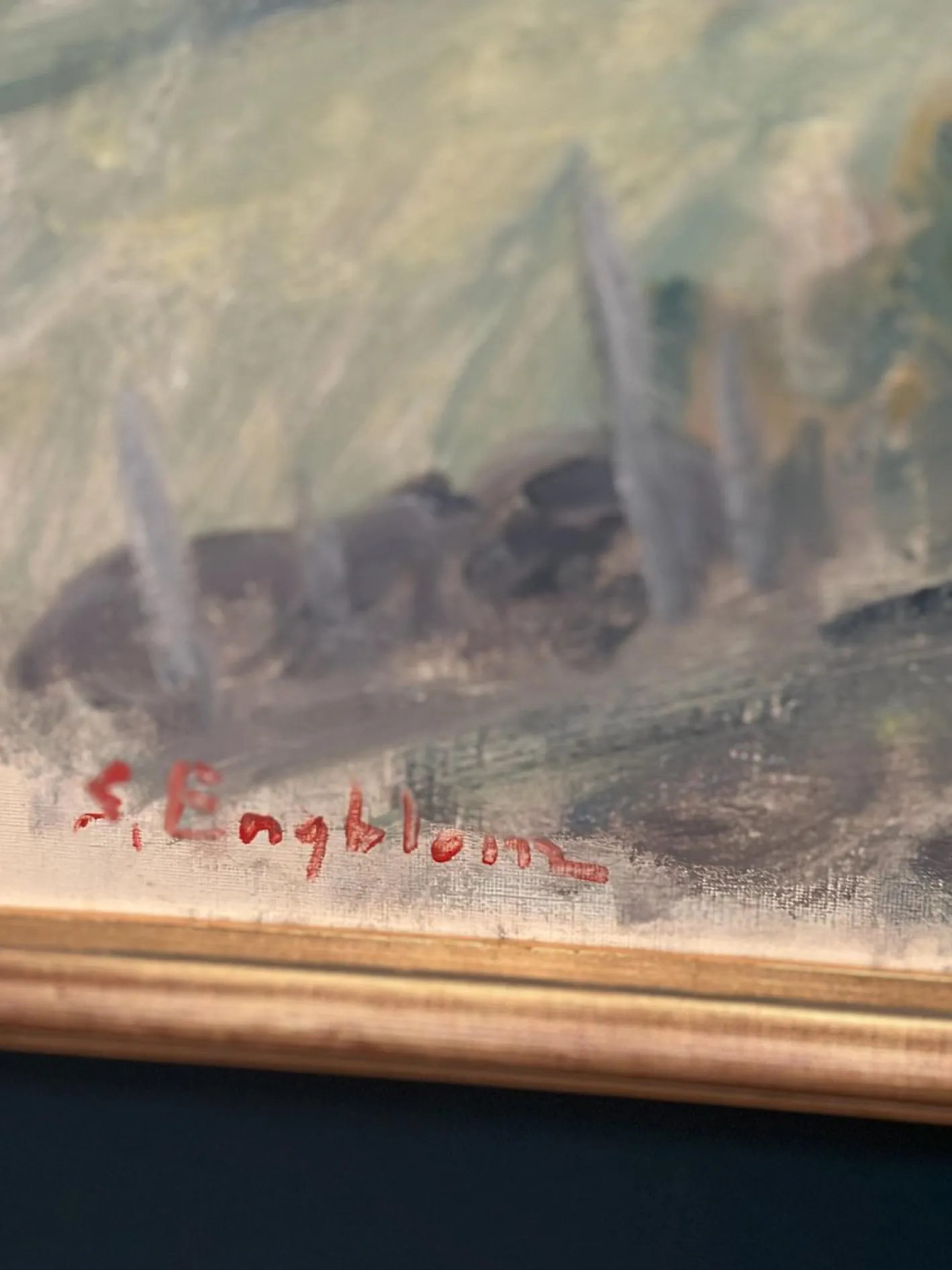 Sven Engblom, Landschaft, 1960er, Öl auf Leinwand
