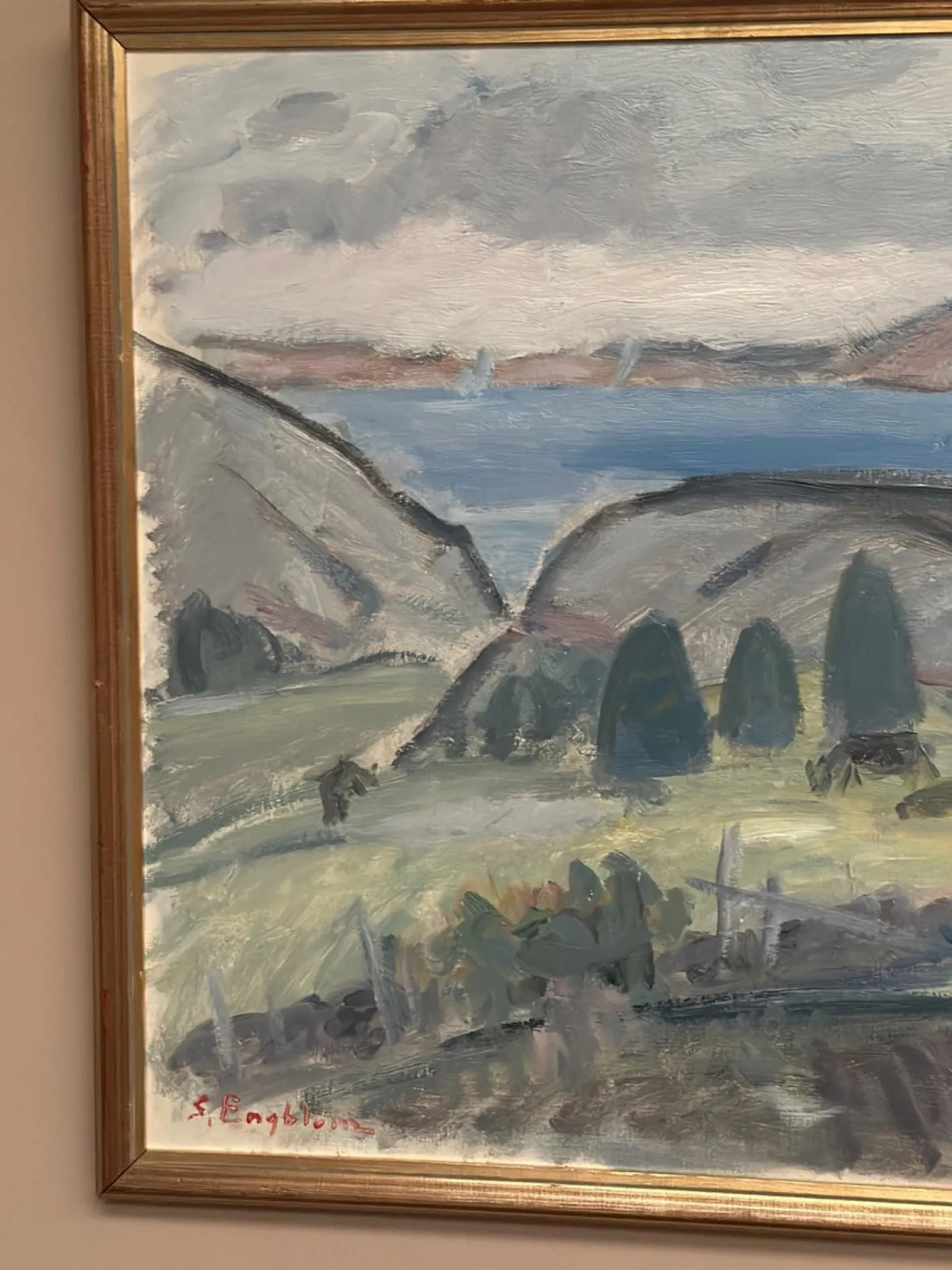 Sven Engblom, Landschaft, 1960er, Öl auf Leinwand