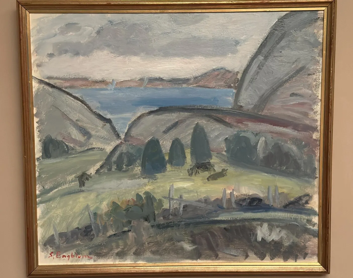 Sven Engblom, Landschaft, 1960er, Öl auf Leinwand