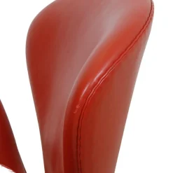 Swan Chair aus Rotem Original Leder von Arne Jacobsen, 2000er