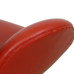 Swan Chair aus Rotem Original Leder von Arne Jacobsen, 2000er
