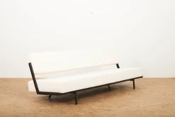 Tagesbett aus Schwarz Lackiertem Metall, 1950er