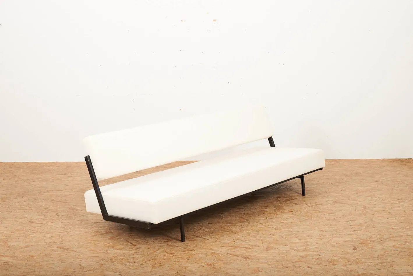 Tagesbett aus Schwarz Lackiertem Metall, 1950er