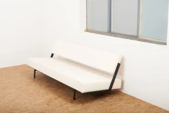 Tagesbett aus Schwarz Lackiertem Metall, 1950er