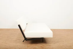 Tagesbett aus Schwarz Lackiertem Metall, 1950er