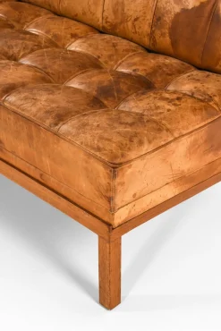 Tagesbett aus Teak, Stahl und Leder, Johannes Spalt zugeschrieben, 1960er