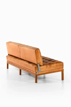 Tagesbett aus Teak, Stahl und Leder, Johannes Spalt zugeschrieben, 1960er