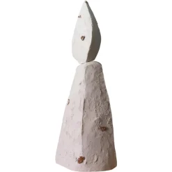 Talisman Skulptur # 2 aus Sandy Steingut mit Bronze Intarsien von Margaux Leycuras