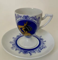 Tassen und Untertassen von Monaco Porcelain Design, 1970er, 6er Set