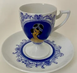 Tassen und Untertassen von Monaco Porcelain Design, 1970er, 6er Set