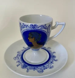 Tassen und Untertassen von Monaco Porcelain Design, 1970er, 6er Set