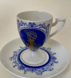 Tassen und Untertassen von Monaco Porcelain Design, 1970er, 6er Set