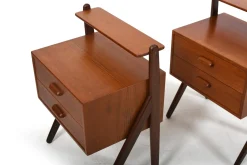Teak Nachttische von Sigfred Omann für Ølholm, 1960er, 2er Set
