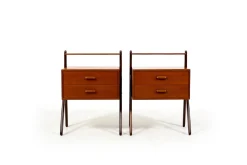 Teak Nachttische von Sigfred Omann für Ølholm, 1960er, 2er Set