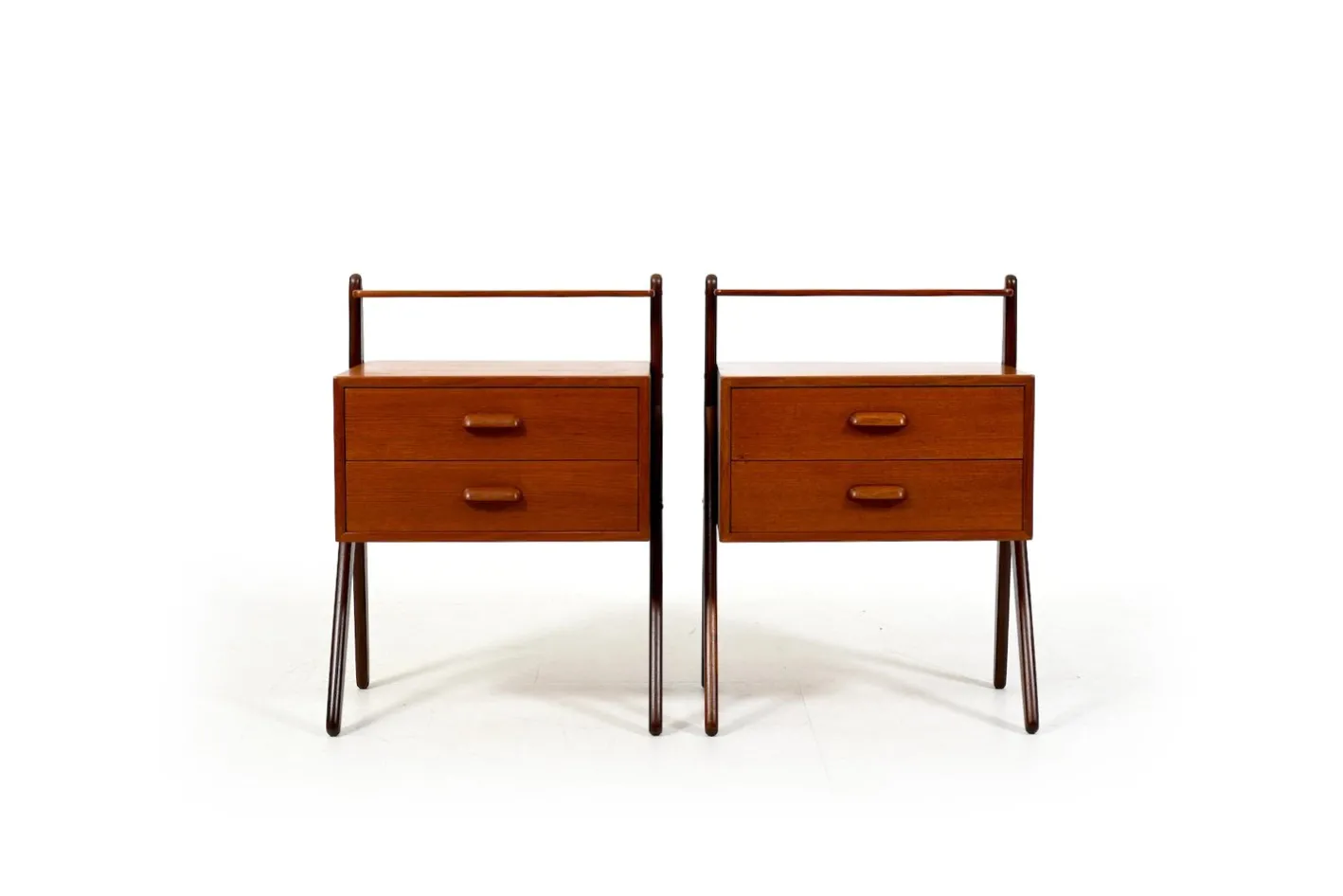 Teak Nachttische von Sigfred Omann für Ølholm, 1960er, 2er Set