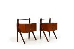Teak Nachttische von Sigfred Omann für Ølholm, 1960er, 2er Set