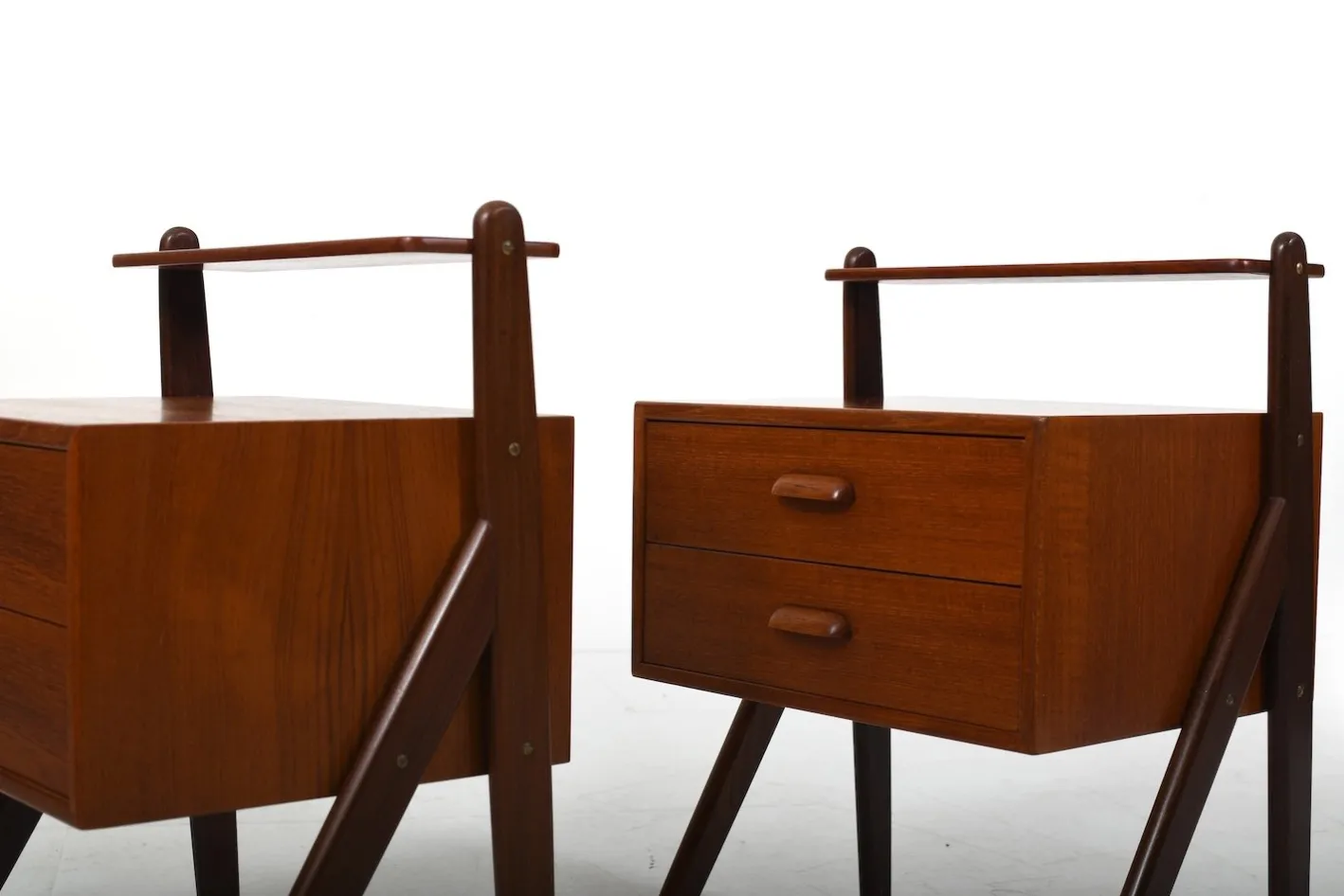 Teak Nachttische von Sigfred Omann für Ølholm, 1960er, 2er Set
