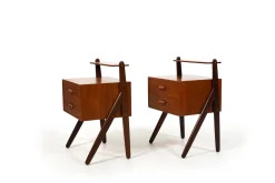 Teak Nachttische von Sigfred Omann für Ølholm, 1960er, 2er Set