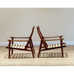 Teak Sessel von Guy Rogers, 1960, 2er Set