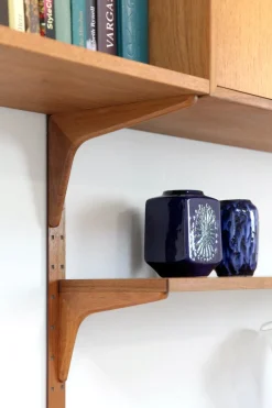 Teak Wandregal mit 3 Streifen von HG Furniture, 1960er, 13 . Set