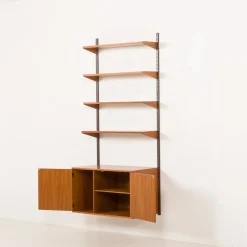 Teak Wandregal von Kai Kristiansen für FM Møbler, 1960er