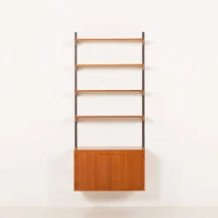 Teak Wandregal von Kai Kristiansen für FM Møbler, 1960er