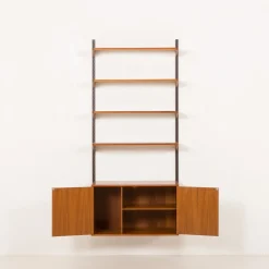 Teak Wandregal von Kai Kristiansen für FM Møbler, 1960er