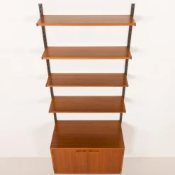 Teak Wandregal von Kai Kristiansen für FM Møbler, 1960er