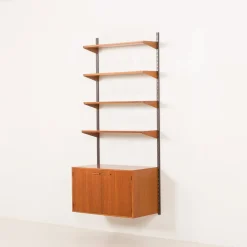 Teak Wandregal von Kai Kristiansen für FM Møbler, 1960er