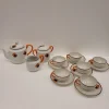 Teeservice aus Polychromem Porzellan, Japan, 1960er, 15 Set